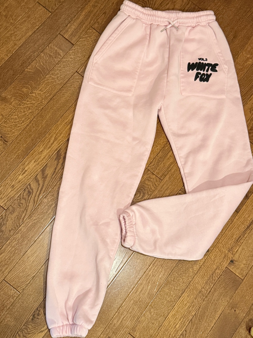 White Fox Boutique Pale Pink Fleece Joggers
